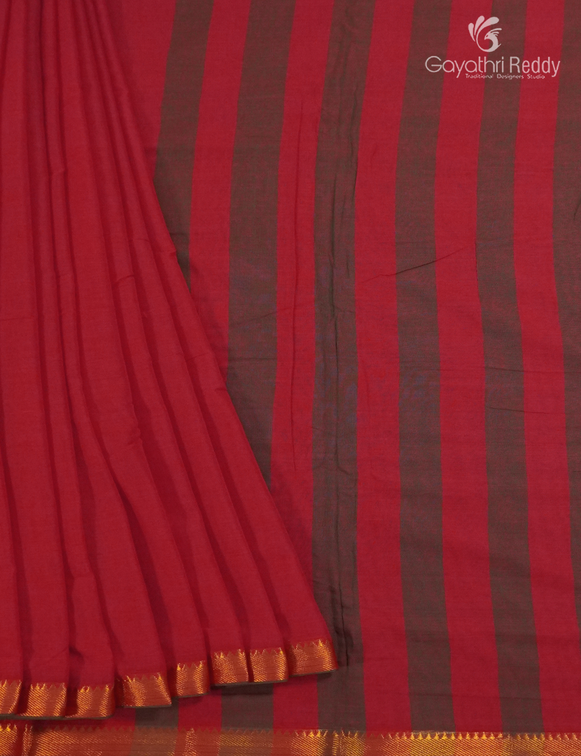 Pure Narayanpet Cotton Saree in Red