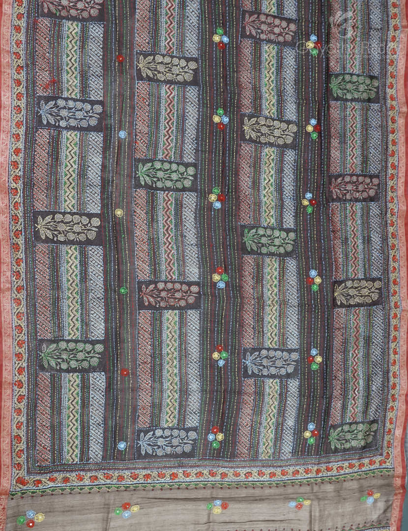 PURE DESI TUSSAR SILK-TS1419