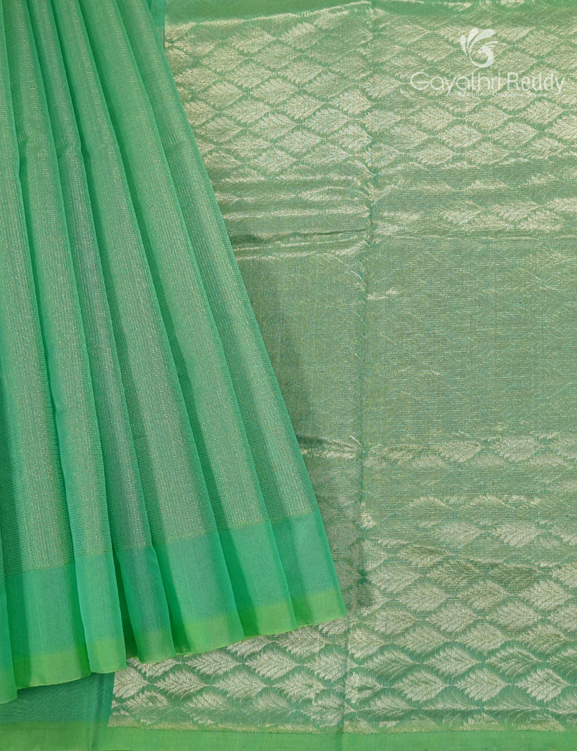 Pure Kanchipuram Sico Saree in Sea Green