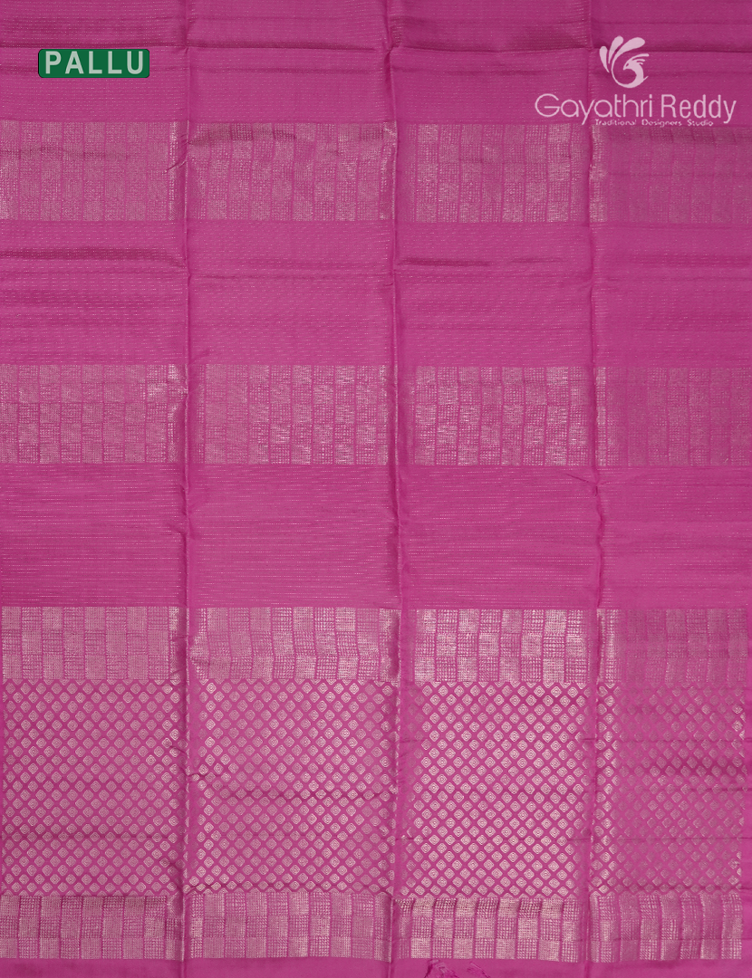 Pure Kanchipuram Light Weight Silk Saree in Rose Pink