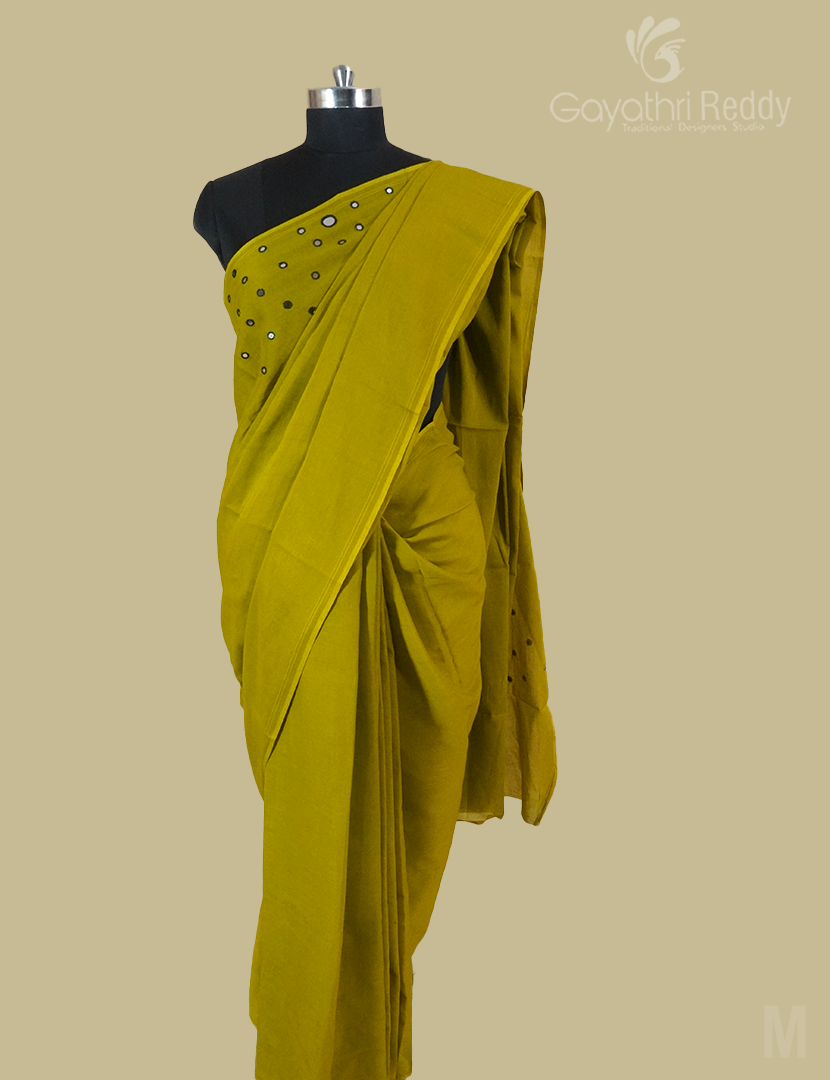 PURE MULMUL COTTON MIRROR WORK-MC1731