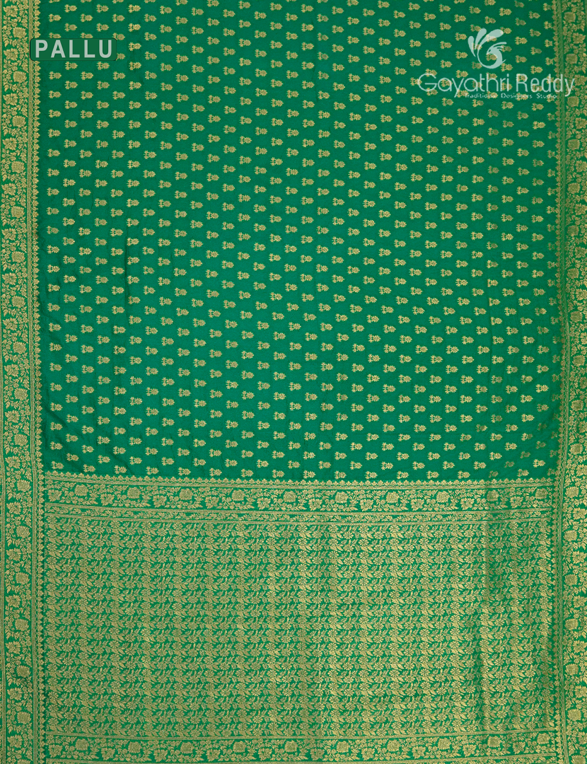 Banaras Georgette Saree in Rama Green