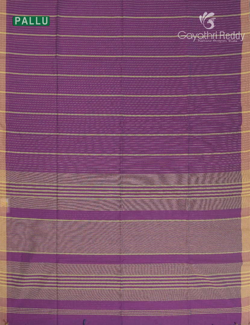 Pure Handloom Cotton Saree in Jamun