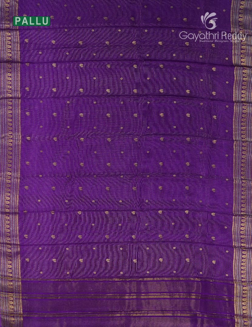 Semi Mysore Crepe Saree in Deep Purple