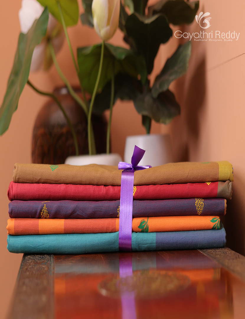 Silk Cotton Sarees Combo ( Set of 5 )