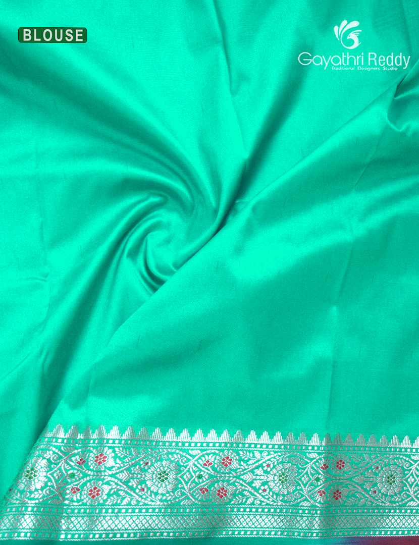 Semi Banaras Katan Silk Saree in Cobalt Blue