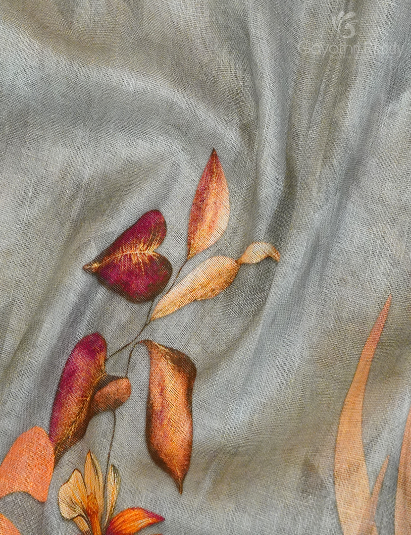 PURE LINEN SAREE-L1303