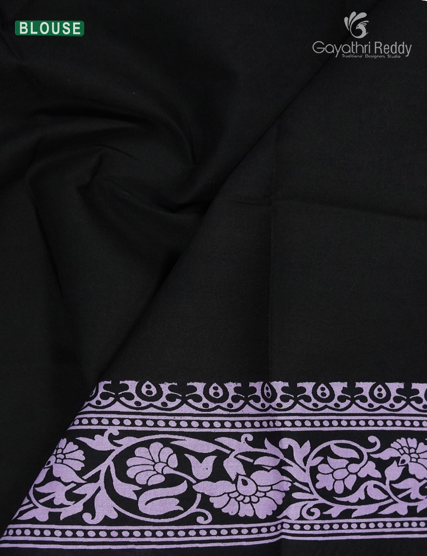 Pure MulMul Cotton Saree in Lavender and Purple