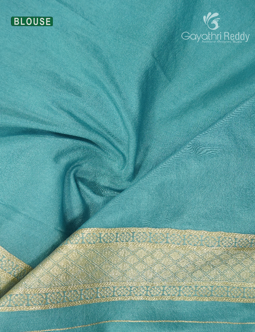 Banaras Georgette Saree in Aqua Blue