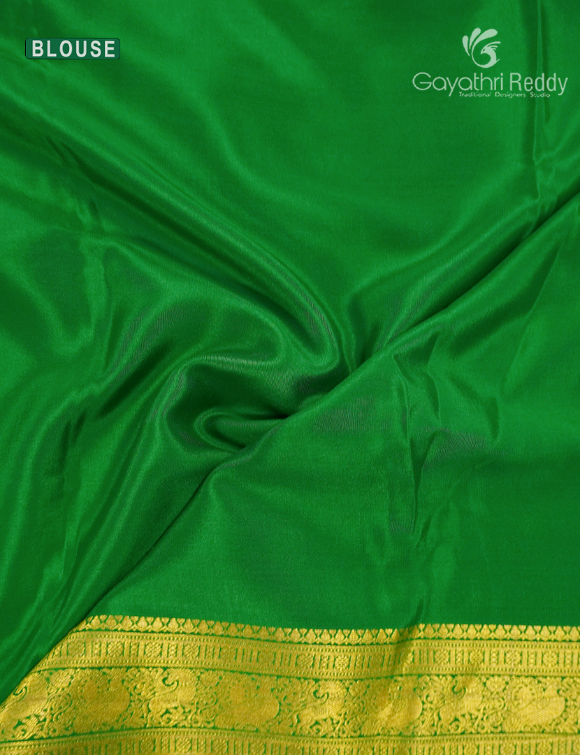 Pure Mysore Silk Saree in Green