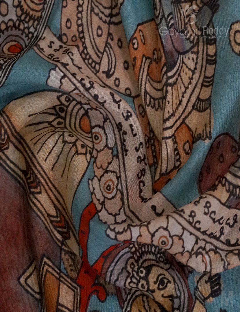 PURE KALAMKARI KHADI COTTON-KKC14