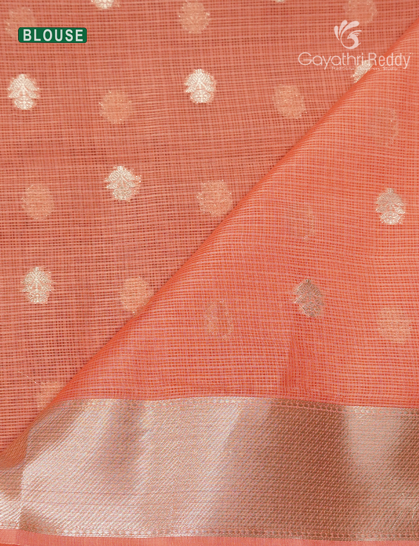 Banaras Kota Lehanga Set in Powder Pink and Peach