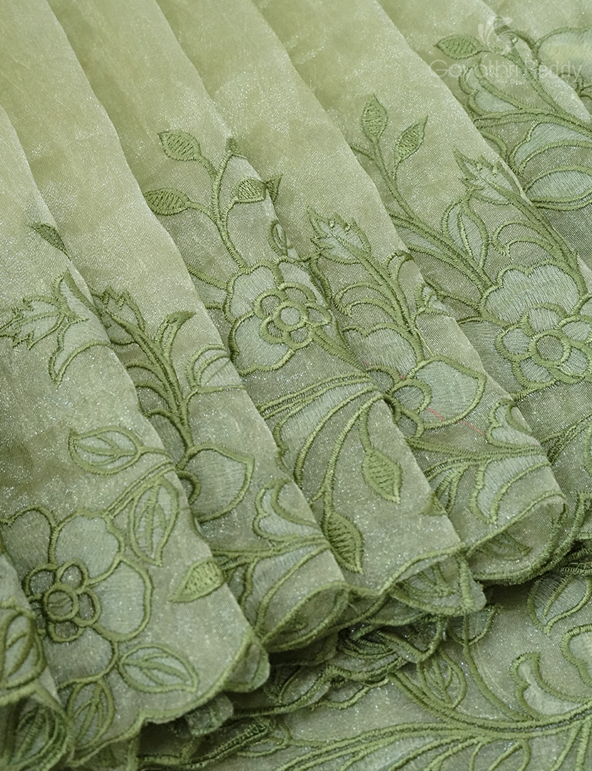 GLASS ORGANZA HAND WORK SAREE-FO702