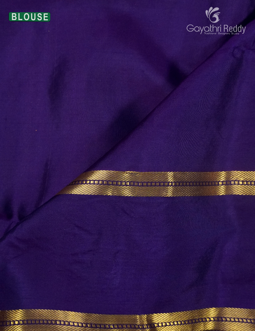 Pure Kanchi Vintage Saree in Baby Pink and Deep Violet