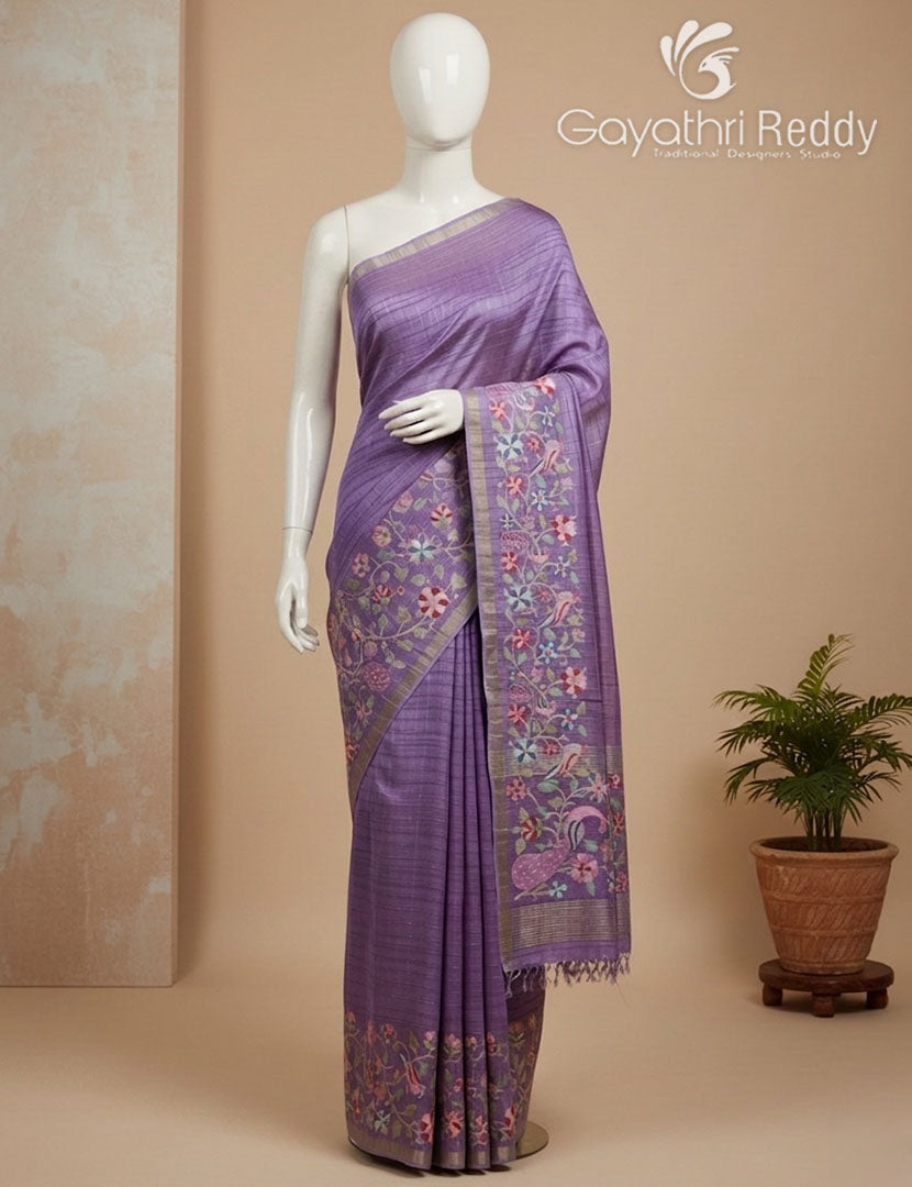 KHADI SILK WORK SAREE-KSW72