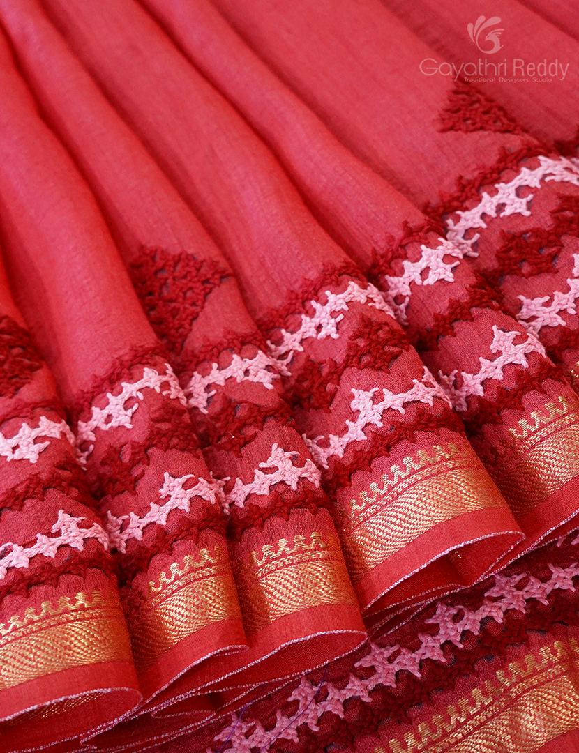 PURE DESI TUSSAR HANDWORK-TS1416