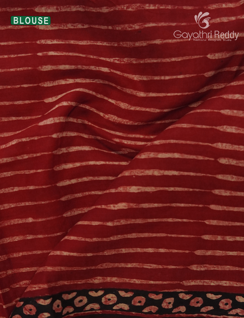 Pure Modal Silk Fancy Saree in Rust Red
