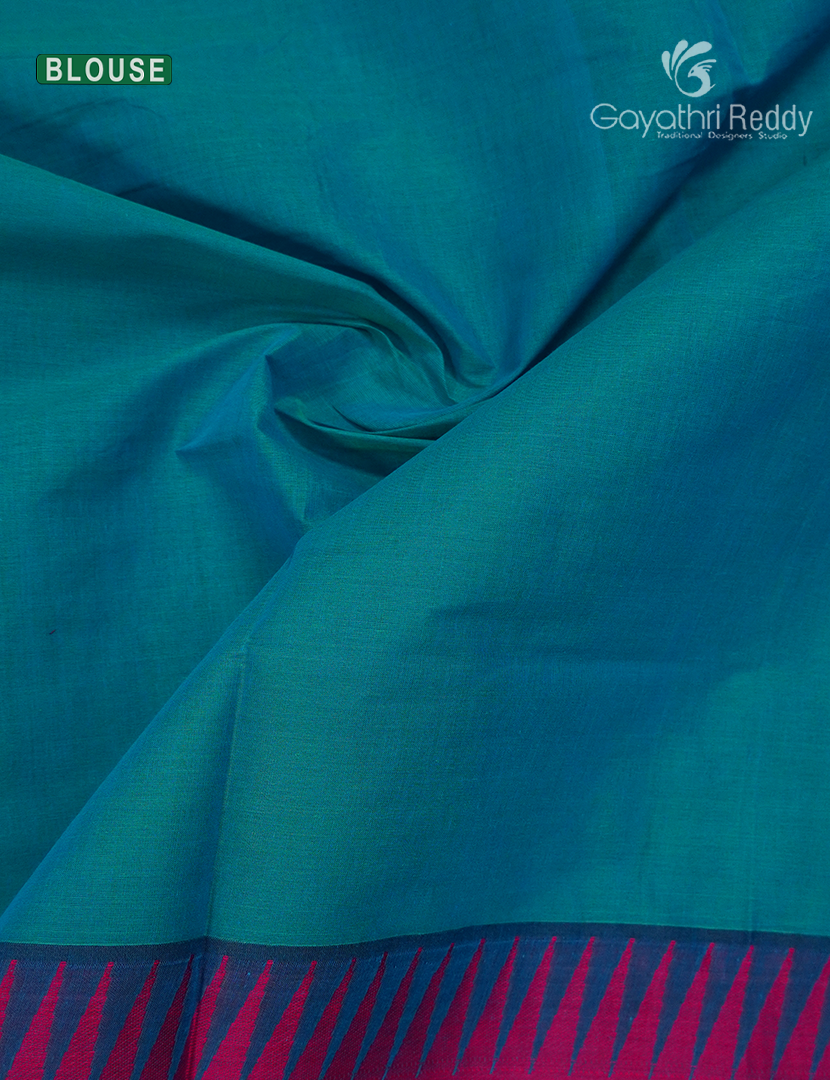 Pure Kanchi Cotton Saree in Blue
