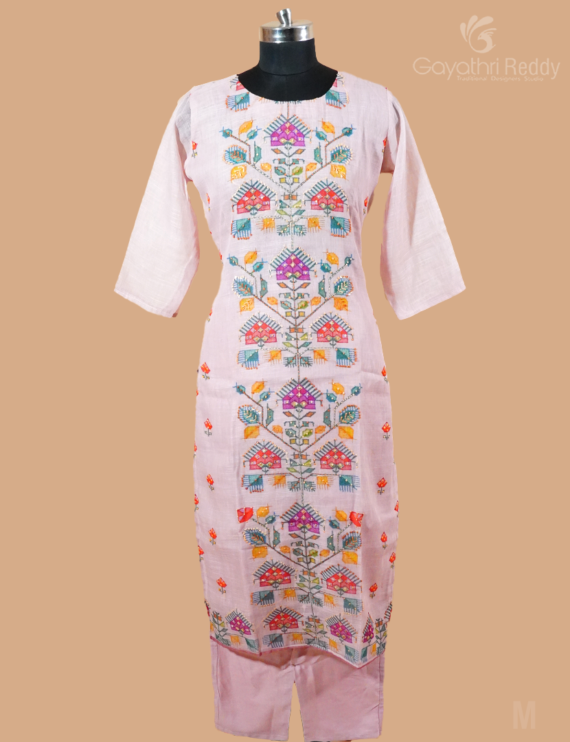 LINEN DRESS (3PC SET)-KDS866