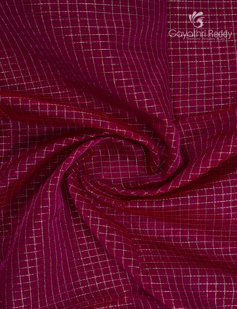 Pure Mangalagiri Langa Voni Set in Mehendi Green and Magenta