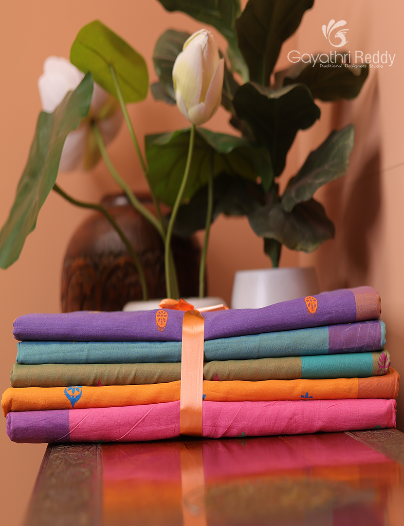 Silk Cotton Sarees Combo ( Set of 5 )