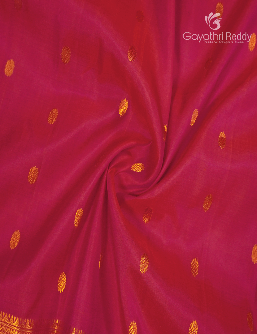 Pure Gadwal Silk Saree in Rani Pink