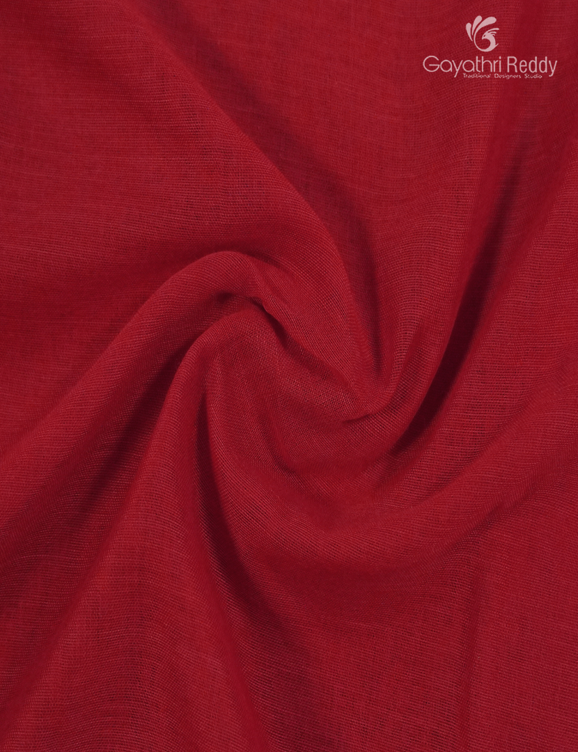 Pure Narayanpet Cotton Saree in Red