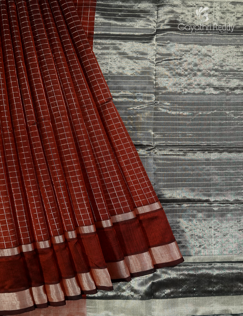 Pure Arani Sico Saree in Maroon