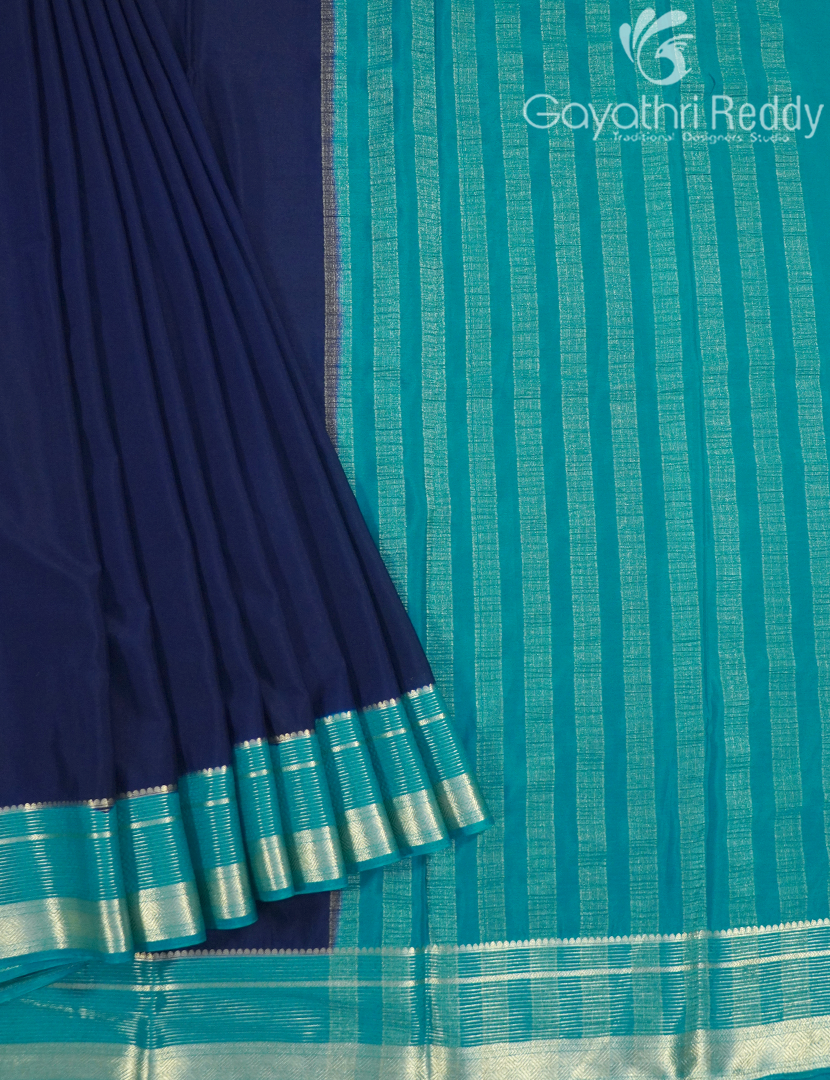 SEMI MYSORE CRAPE SAREE-SMC376