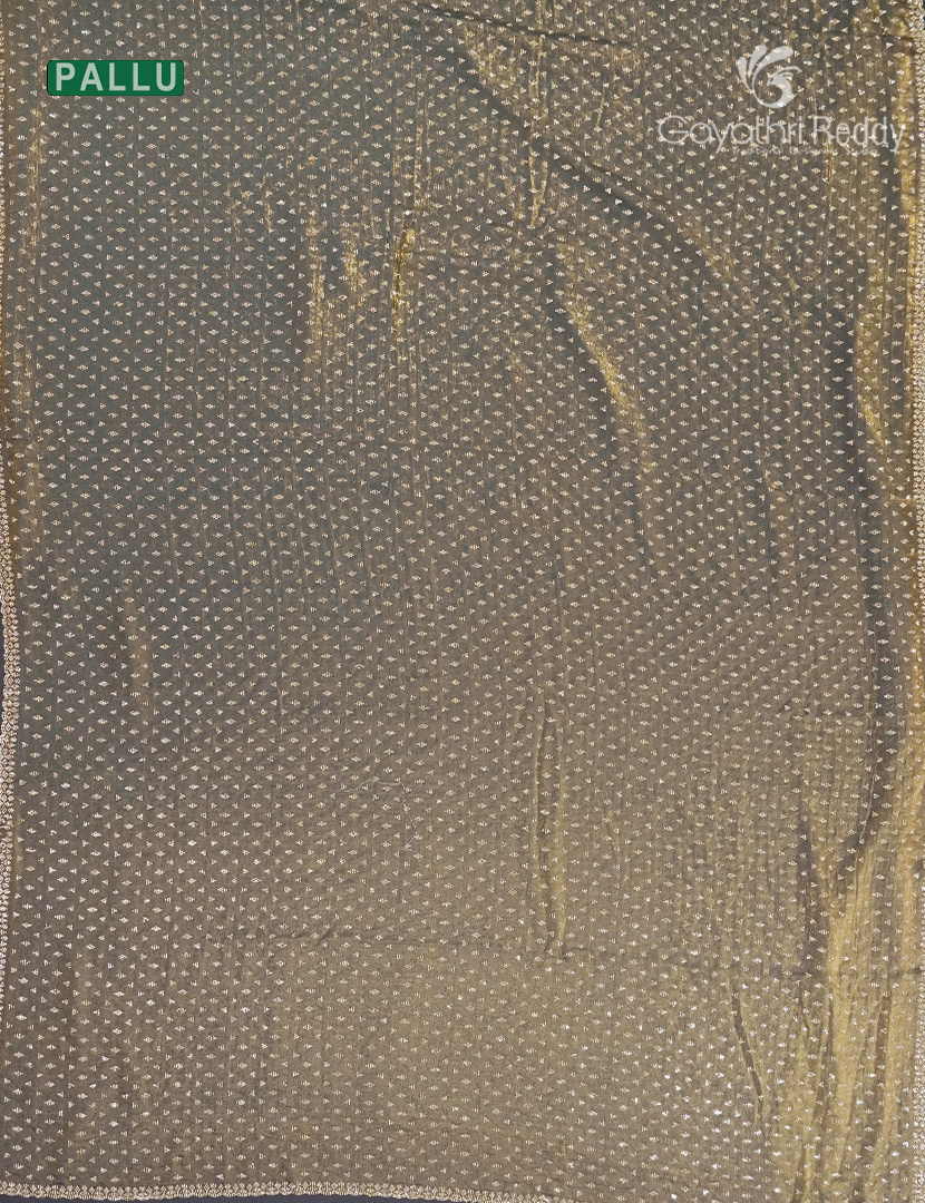 Organza Fancy Saree in Olive Grey