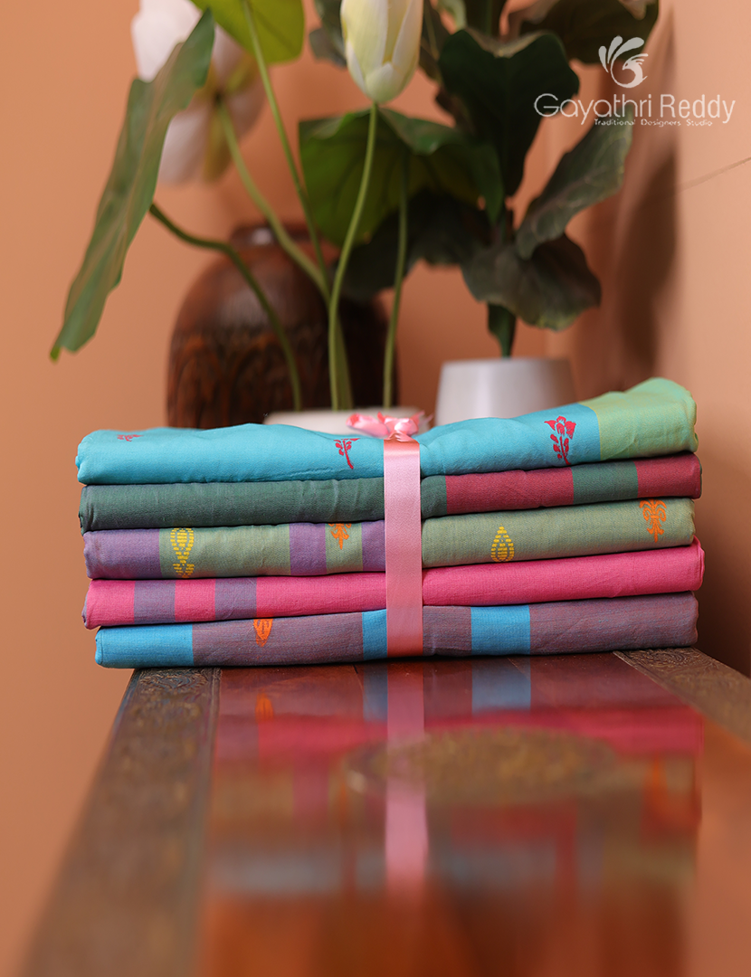 Silk Cotton Sarees Combo ( Set of 5 )