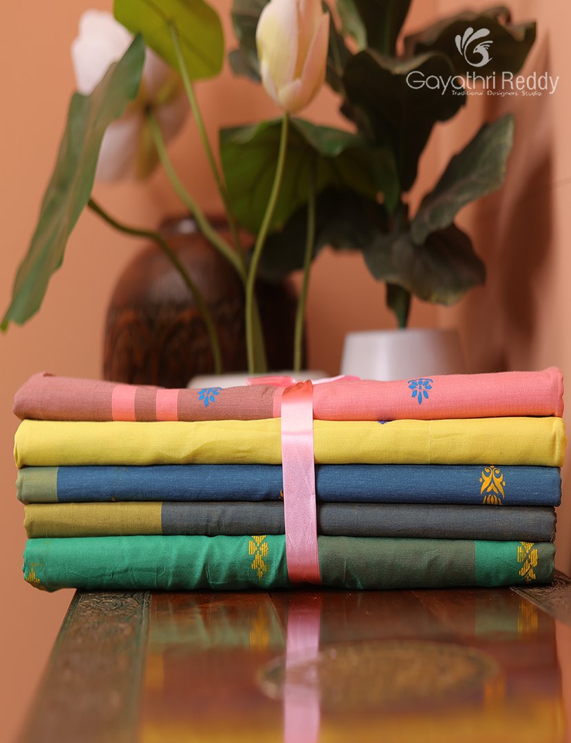 Silk Cotton Sarees Combo ( Set of 5 )