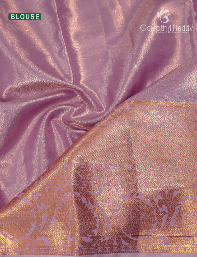Semi Kanchipuram Silk Saree in Baby Pink