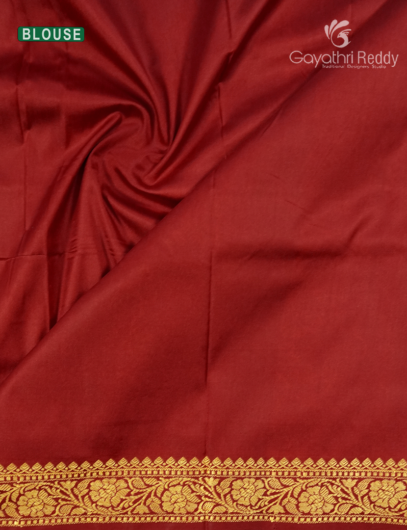 Semi Katan Silk Saree in Deep Red
