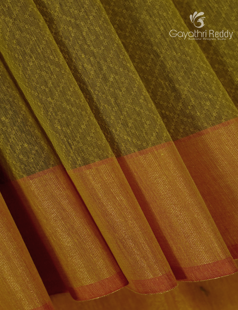 Semi Ikat Sico Saree in Light Green