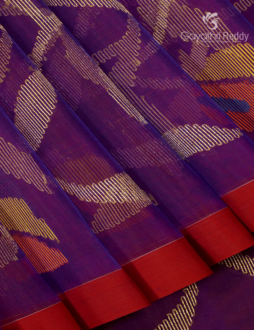 Pure Jamdani Kora Saree in Magenta