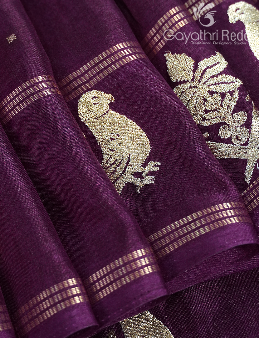 KHADI SILK WORK SAREE-KSW19