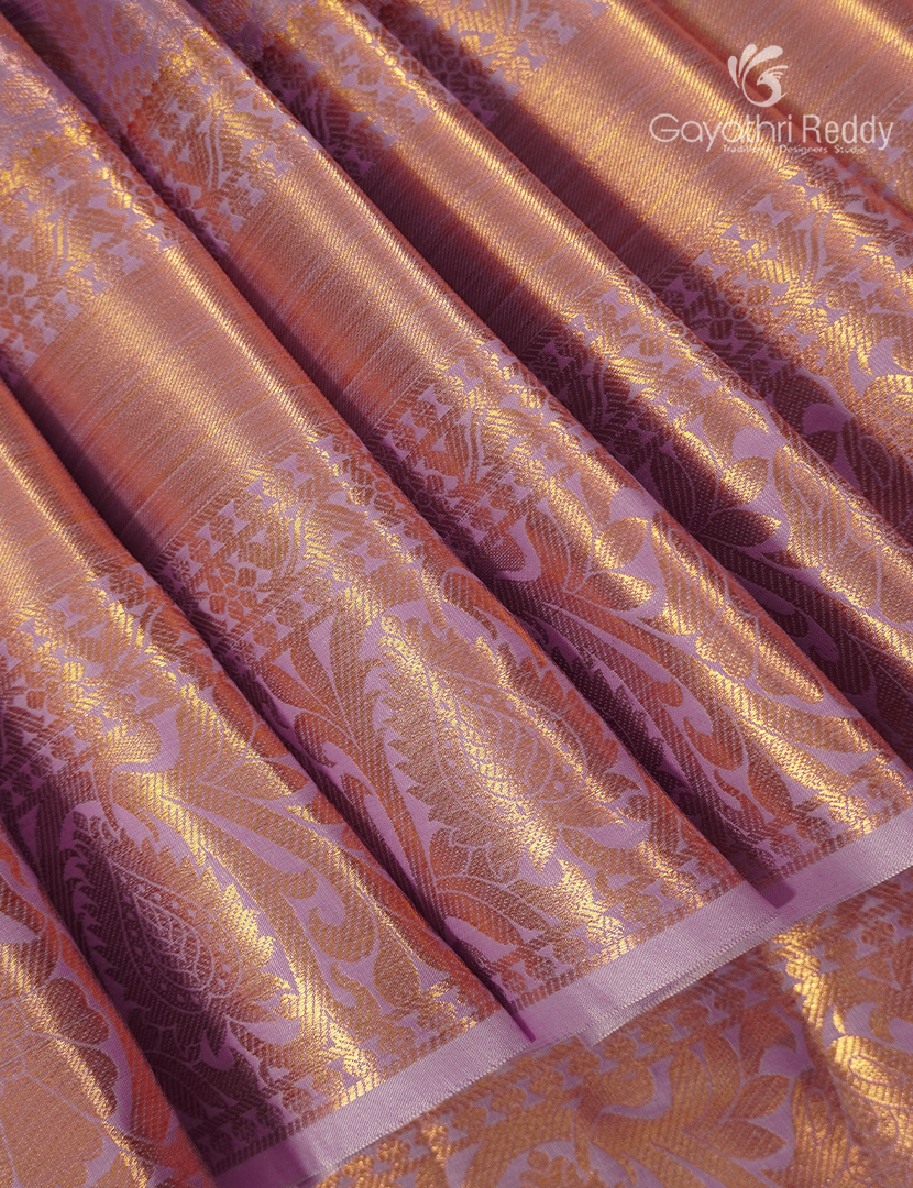 Semi Kanchipuram Silk Saree in Baby Pink