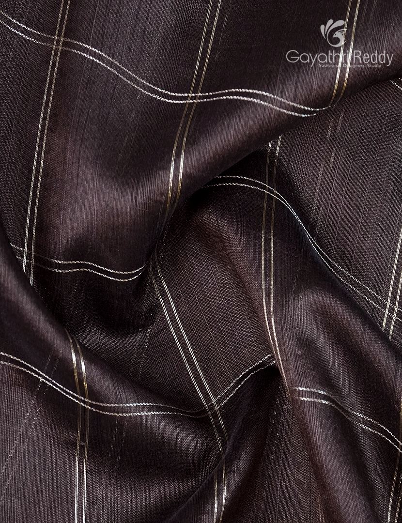 Semi Tussar Saree in Deep Snuff