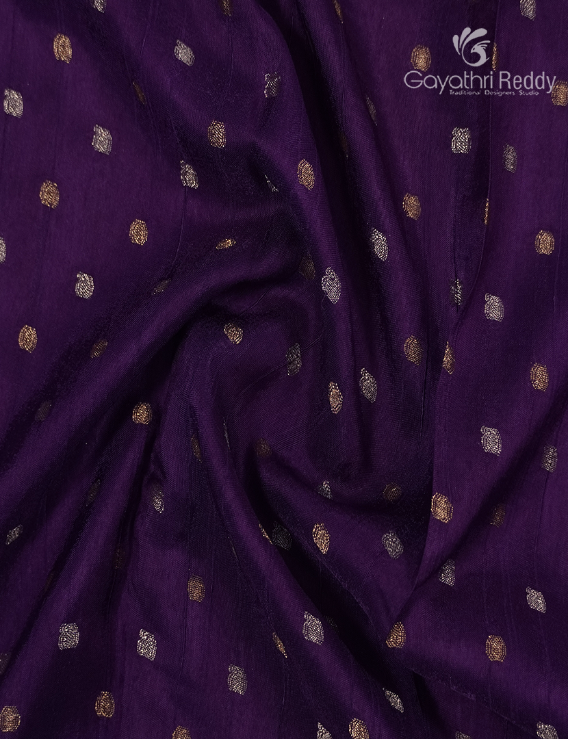 Semi Mysore Crepe Saree in Purple