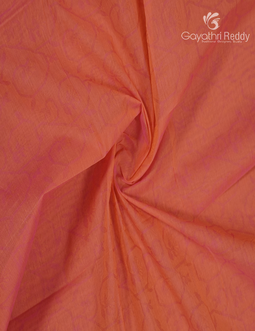Pure Kanchi Cotton Saree in Peach