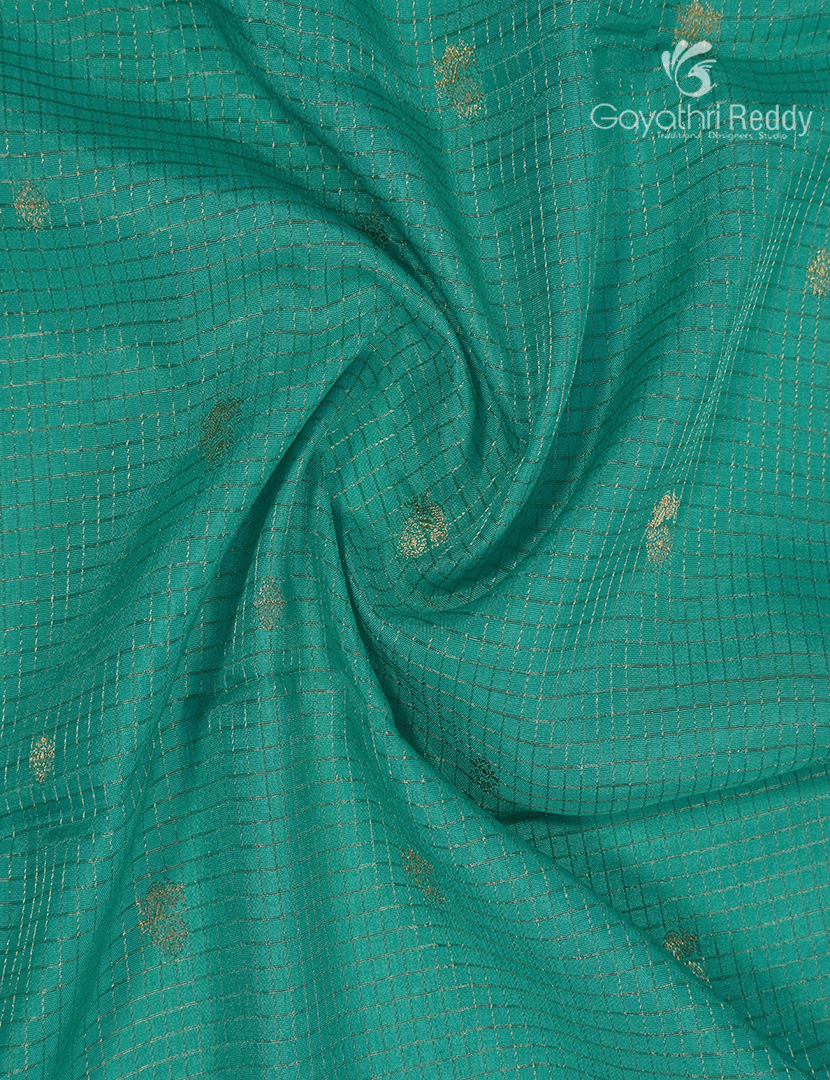 Semi Mysore Crepe Saree in Sea Foam Green