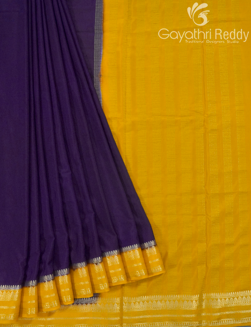 SEMI MYSORE CRAPE SAREE-SMC327