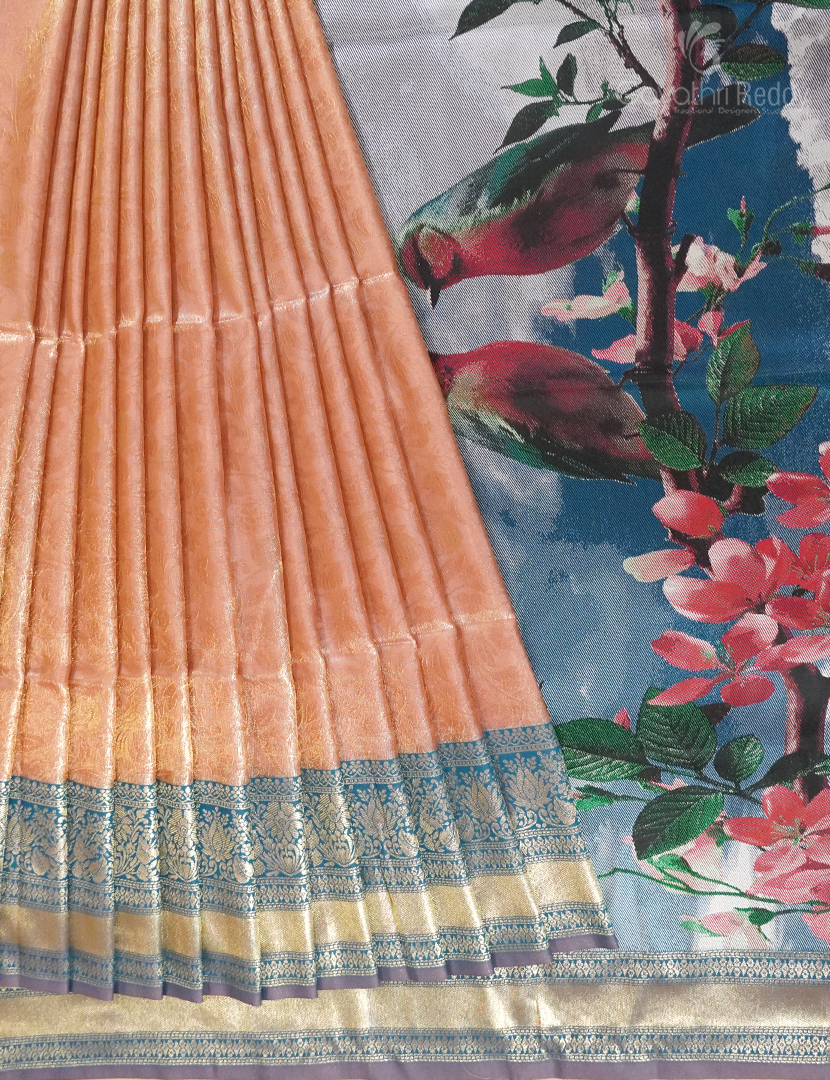 SEMI PATTU SAREE(DIGITAL PALLU)-SP1035