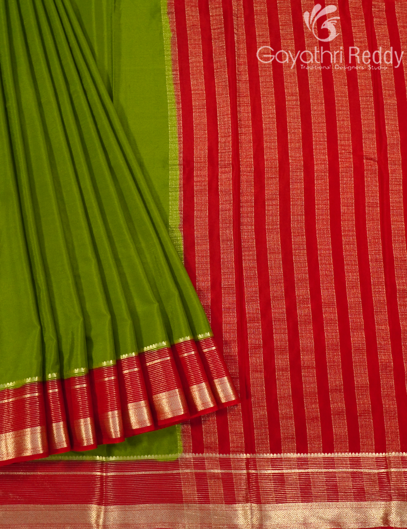 SEMI MYSORE CRAPE SAREE-SMC377