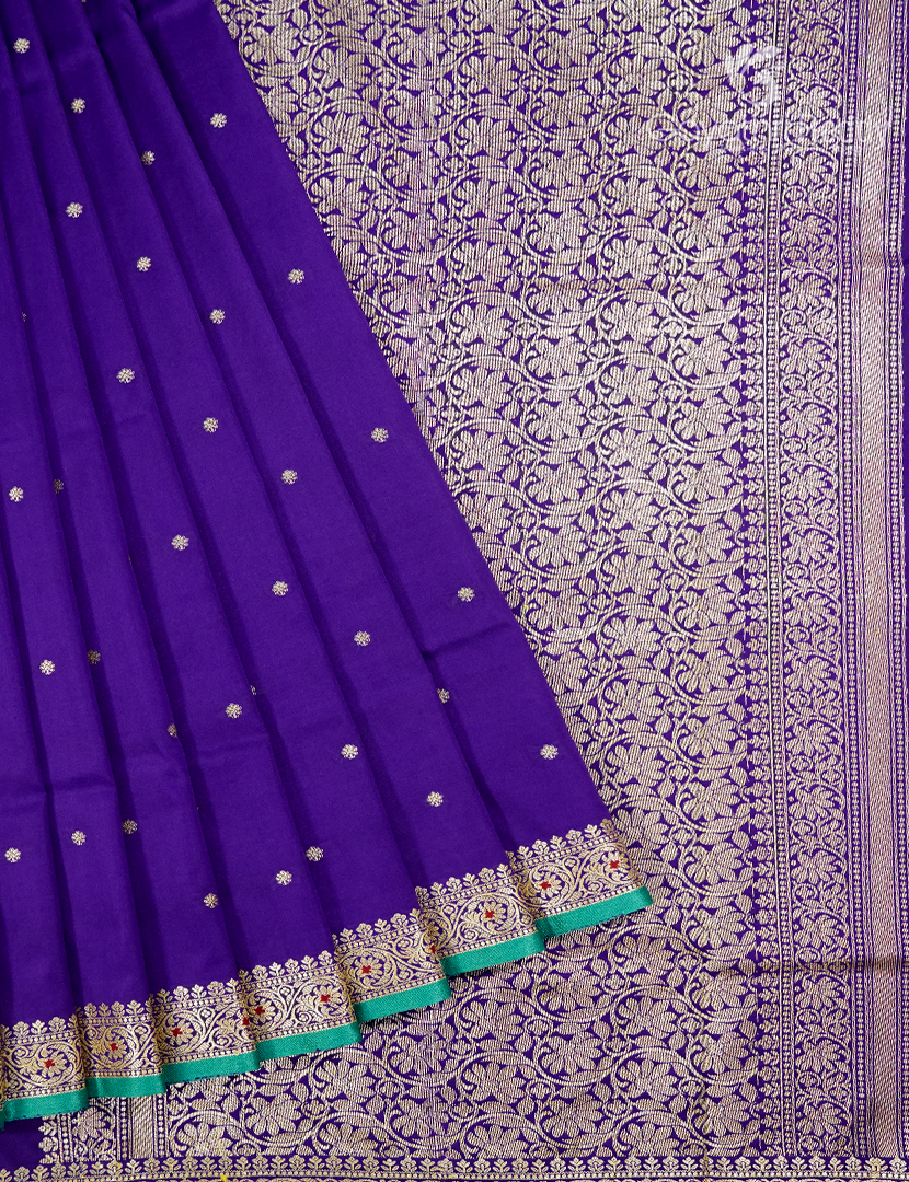Semi Katan Silk Saree in Purple