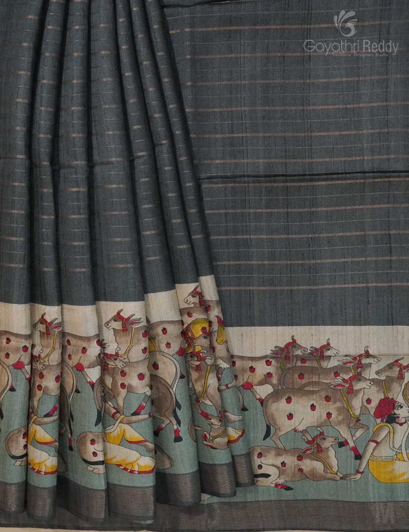 PURE DESI TUSSAR SILK-TS1190