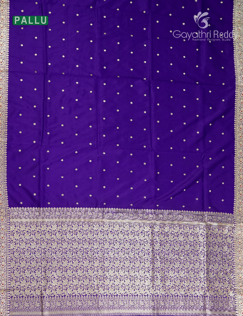 Semi Katan Silk Saree in Purple