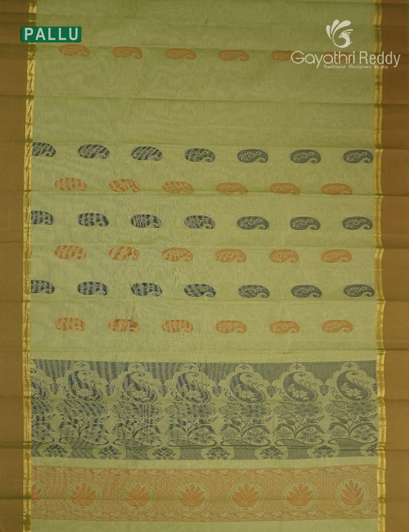 Pure Kanchi Cotton Saree in Green