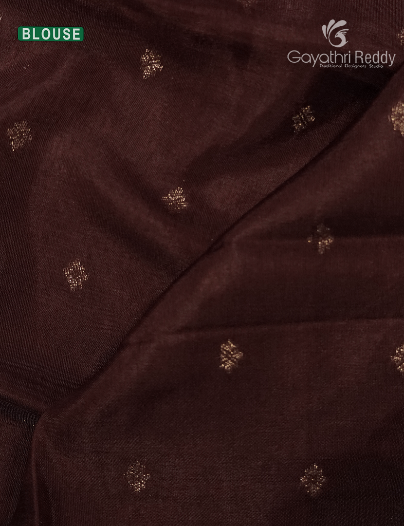 Semi Mysore Crepe Saree in Orange